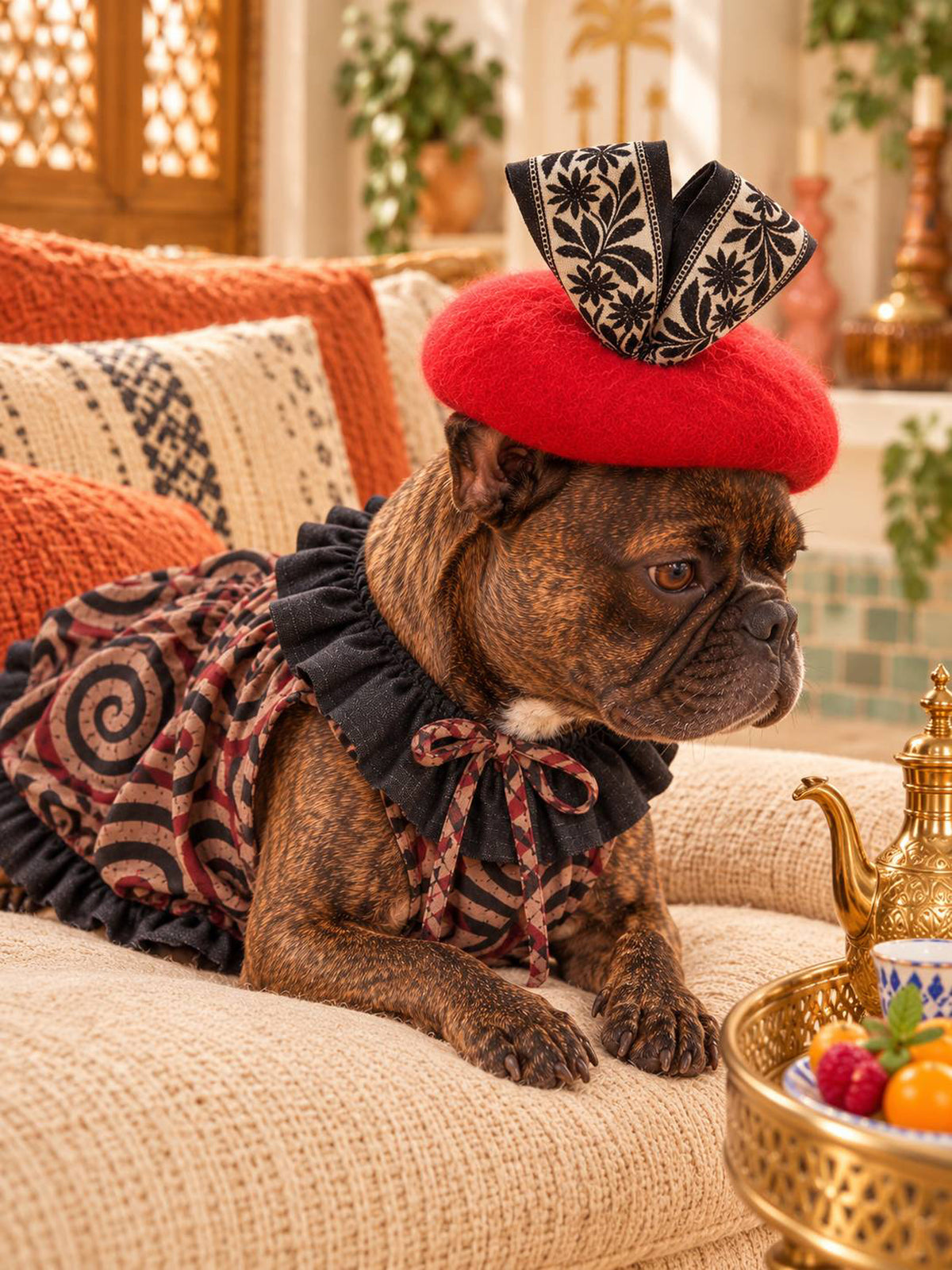 【10/25 NEW!!】AFRICAN BATIK PATTERN FRILL TOPS◇RIO STYLE◇-dog resort wear-