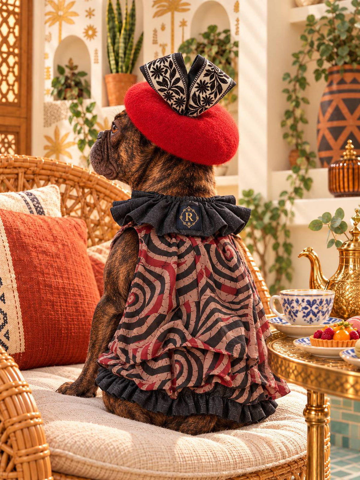 【10/25 NEW!!】AFRICAN BATIK PATTERN FRILL TOPS◇RIO STYLE◇-dog resort wear-