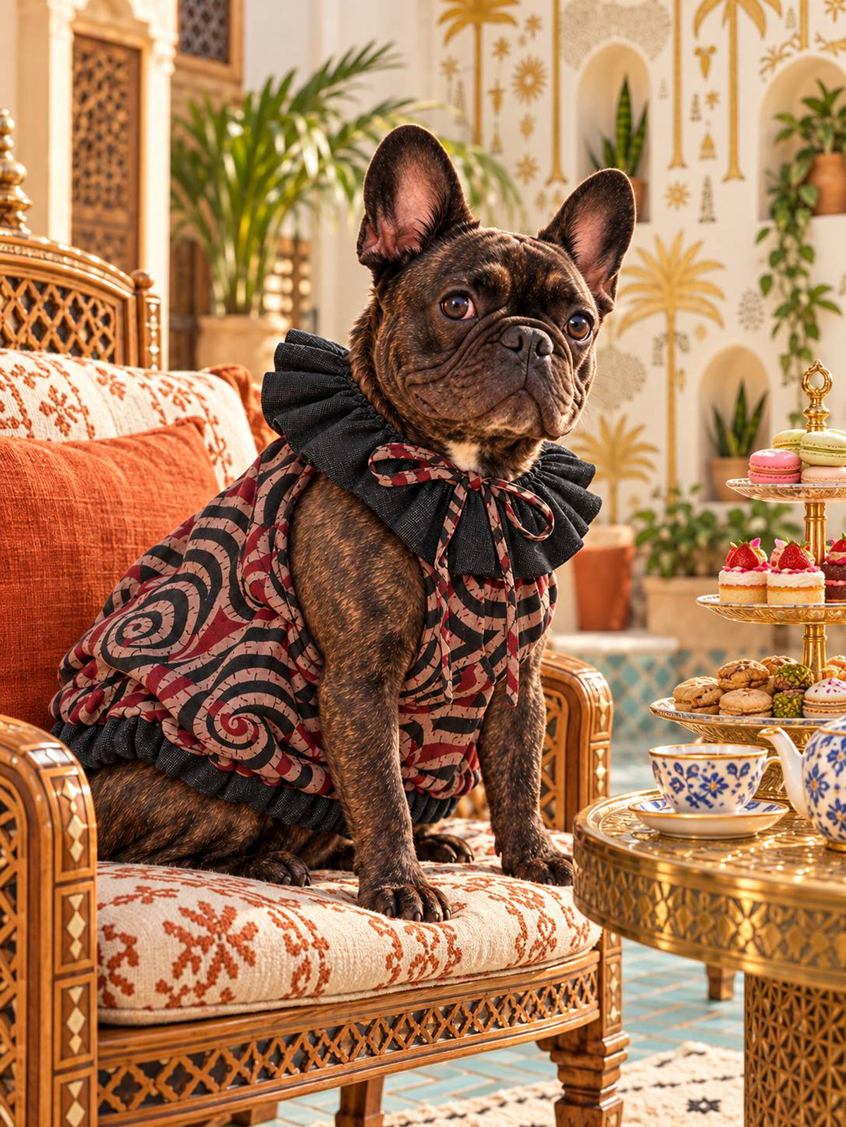 【10/25 NEW!!】AFRICAN BATIK PATTERN FRILL TOPS◇RIO STYLE◇-dog resort wear-