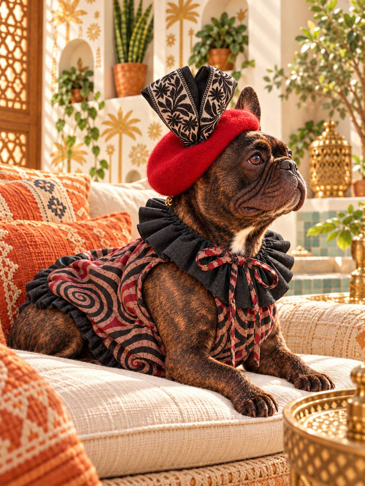 【10/25 NEW!!】AFRICAN BATIK PATTERN FRILL TOPS◇RIO STYLE◇-dog resort wear-