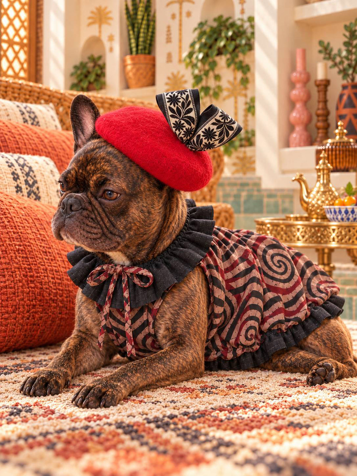 【10/25 NEW!!】AFRICAN BATIK PATTERN FRILL TOPS◇RIO STYLE◇-dog resort wear-