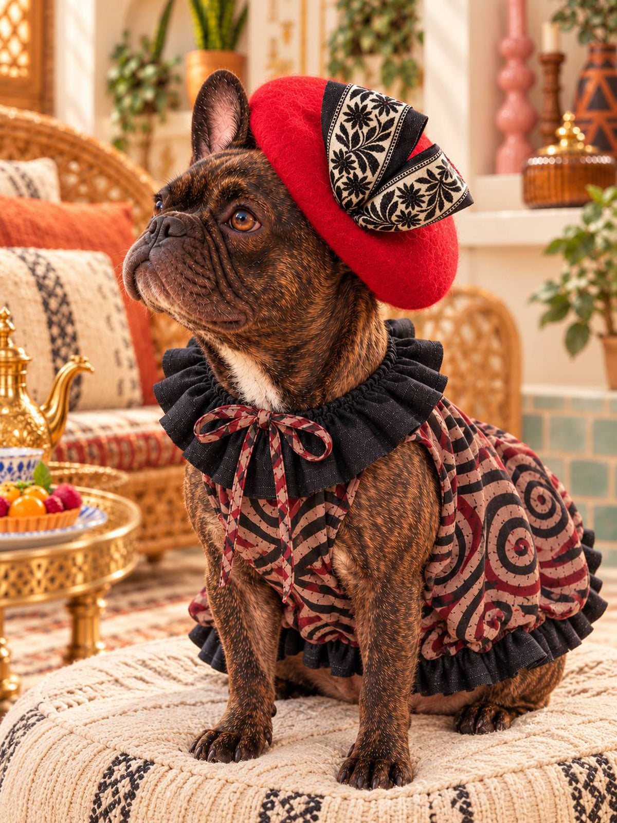 【10/25 NEW!!】AFRICAN BATIK PATTERN FRILL TOPS◇RIO STYLE◇-dog resort wear-