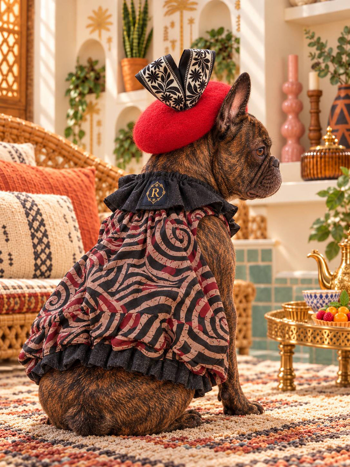 Windowpane Check Traditional Tops◇RIO STYLE◇-dog resort wear-