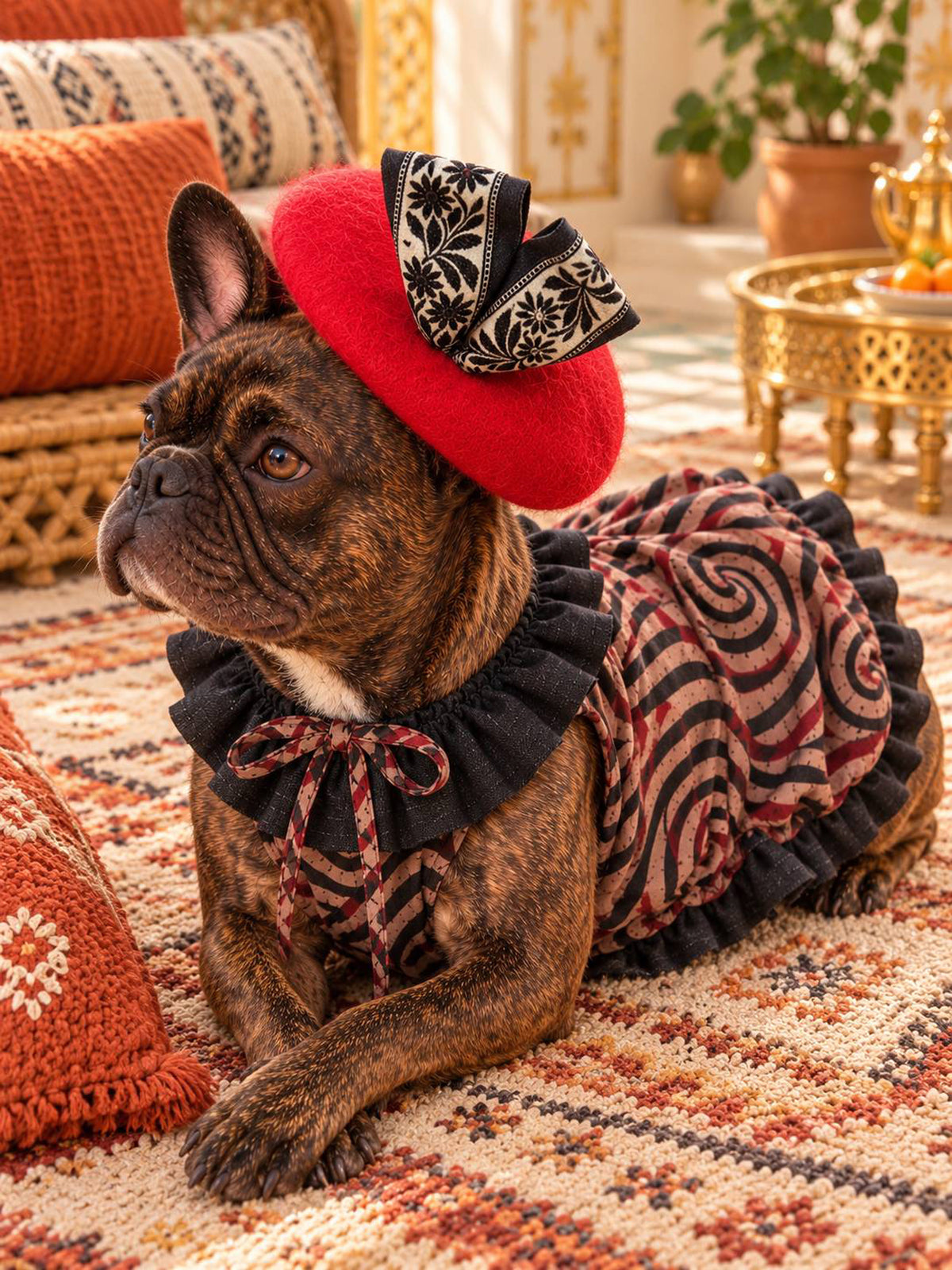 Windowpane Check Traditional Tops◇RIO STYLE◇-dog resort wear-